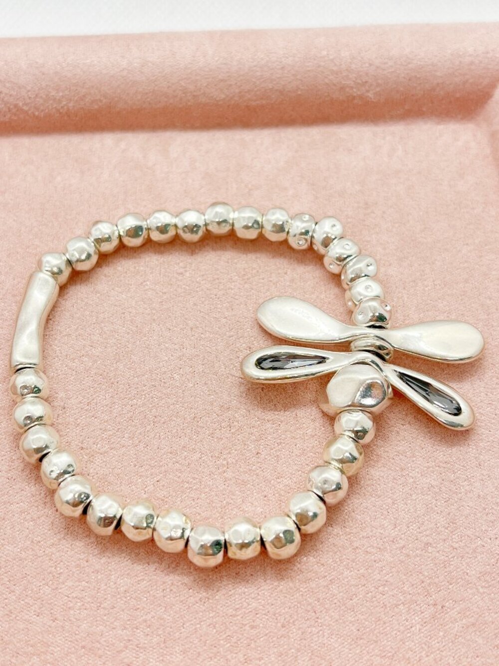 UNO de 50 Style Dragonfly Silver Beaded Bracelet - Picture 3 of 4